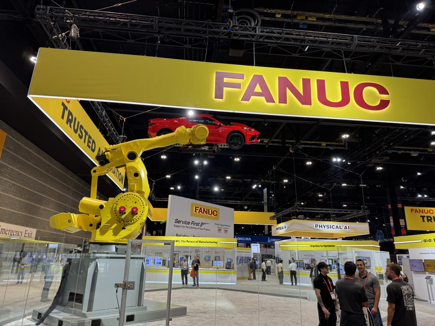 FANUC industrial robot and Physical AI exhibit at IMTS 2026